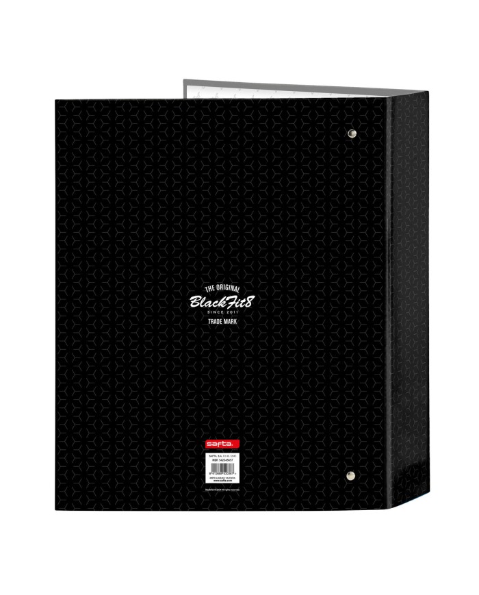 Raccoglitore ad anelli BlackFit8 Old school Nero Grigio A4 27 x 33 x 6 cm Raccoglitore ad anelli BlackFit8 Old school Nero Grigio A4 27 x 33 x 6 cm