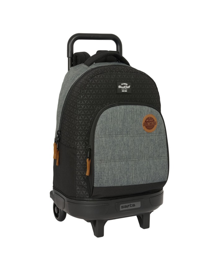 Trolley per la Scuola BlackFit8 Old school Nero Grigio 33 x 45 x 22 cm Trolley per la Scuola BlackFit8 Old school Nero Grigio 33 x 45 x 22 cm