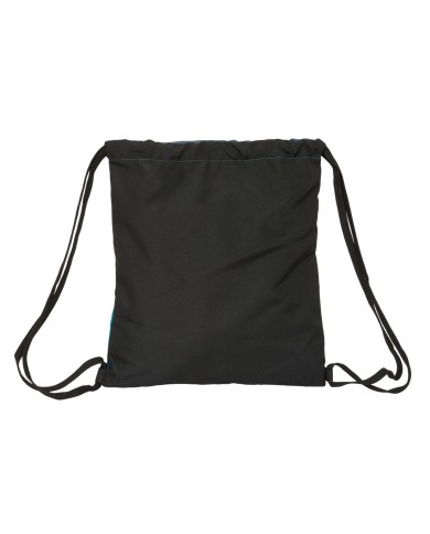 Zainetto con Cordini BlackFit8 California Azzurro Nero 35 x 40 x 1 cm