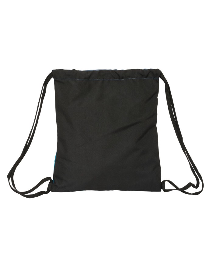 Zainetto con Cordini BlackFit8 California Azzurro Nero 35 x 40 x 1 cm