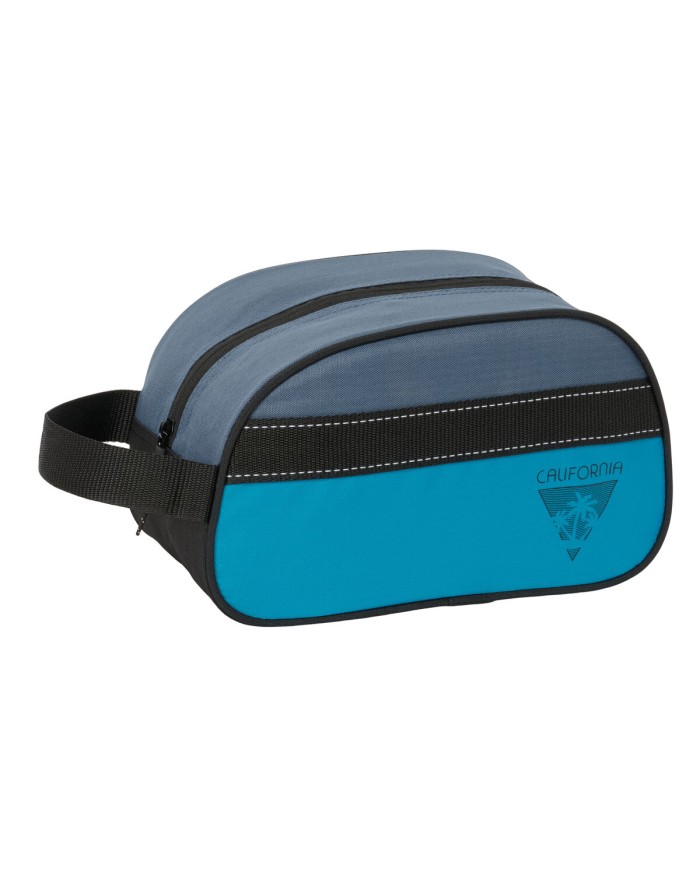 Necessaire da Viaggio BlackFit8 California Azzurro Nero Riciclabile 26 x 15 x 12 cm