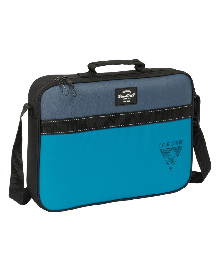 Borsa per la scuola BlackFit8 California Azzurro Nero 38 x 28 x 6 cm Borsa per la scuola BlackFit8 California Azzurro Nero 38 x 28 x 6 cm
