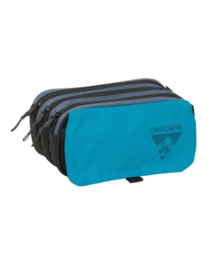 Necessaire BlackFit8 California Azzurro Nero 21,5 x 10 x 8 cm