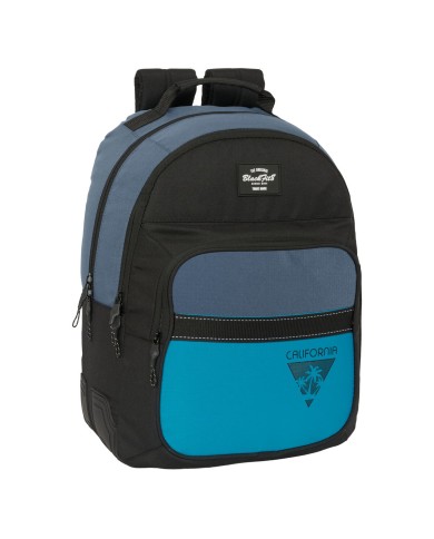 Zaino Scuola BlackFit8 California Azzurro Nero 32 x 42 x 15 cm Zaino Scuola BlackFit8 California Azzurro Nero 32 x 42 x 15 cm