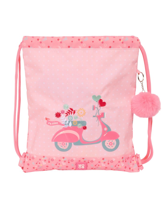 Zainetto con Cordini Moos Passion Multicolore 35 x 40 x 1 cm Zainetto con Cordini Moos Passion Multicolore 35 x 40 x 1 cm