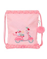 Zainetto con Cordini Moos Passion Multicolore 35 x 40 x 1 cm Zainetto con Cordini Moos Passion Multicolore 35 x 40 x 1 cm