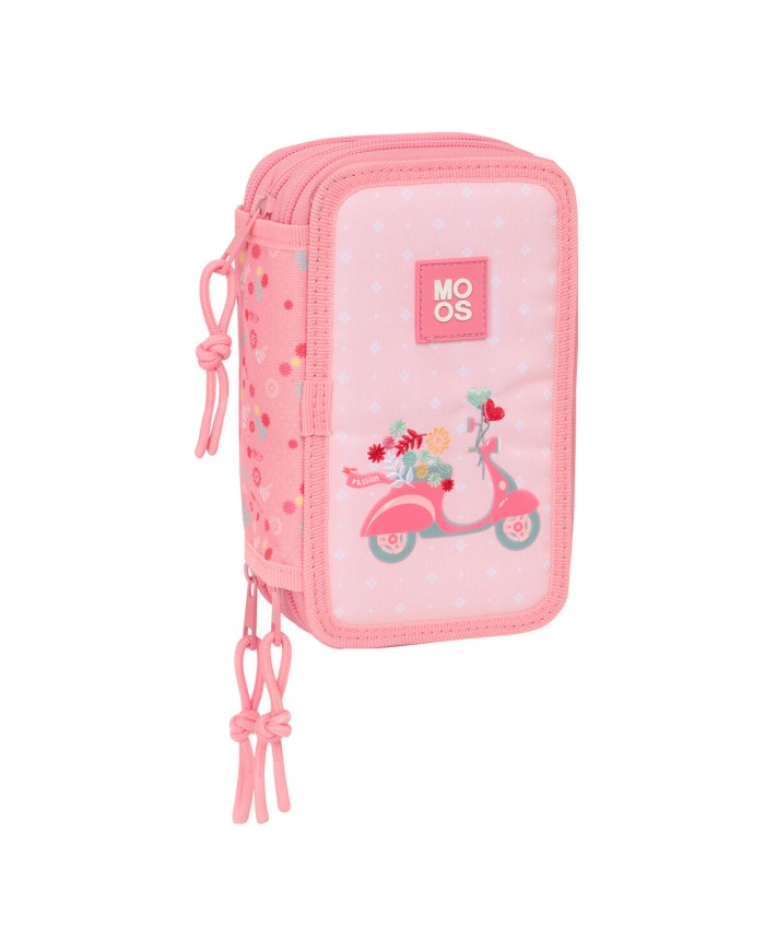Astuccio per la Scuola con Accessori Moos Passion Multicolore 12,5 x 19,5 x 5,5 cm 37 Pezzi