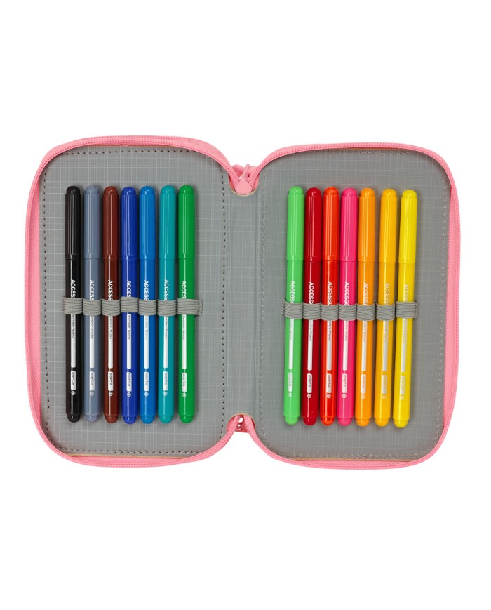 Astuccio per la Scuola con Accessori Moos Passion Multicolore 12,5 x 19,5 x 5,5 cm 37 Pezzi