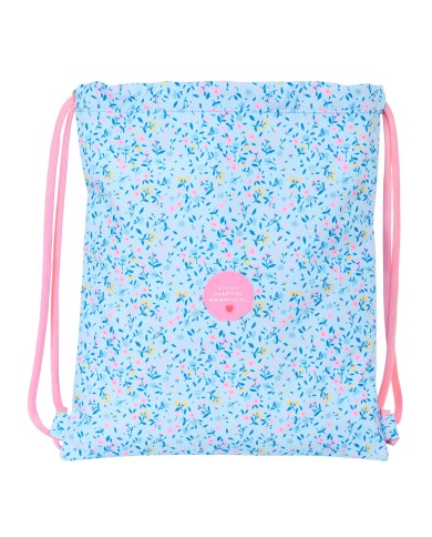 Zainetto con Cordini Vicky Martín Berrocal Paraíso Azzurro Rosa 35 x 40 x 1 cm