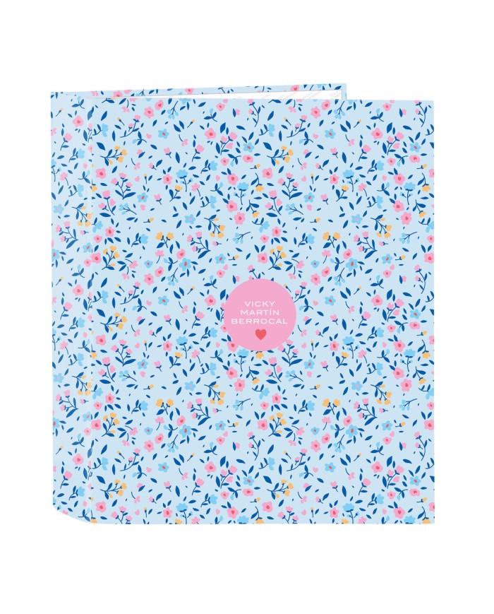 Raccoglitore ad anelli Vicky Martín Berrocal Paraíso Azzurro Rosa A4 27 x 33 x 6 cm Raccoglitore ad anelli Vicky Martín Berrocal Paraíso Azzurro Rosa A4 27 x 33 x 6 cm