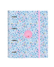 Raccoglitore ad anelli Benetton Damero Blu Marino A4 26.5 x 33 x 4 cm