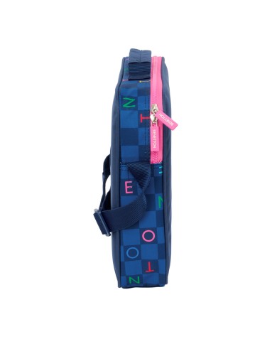 Zaino Scuola Benetton Damero Blu Marino 38 x 28 x 6 cm Zaino Scuola Benetton Damero Blu Marino 38 x 28 x 6 cm
