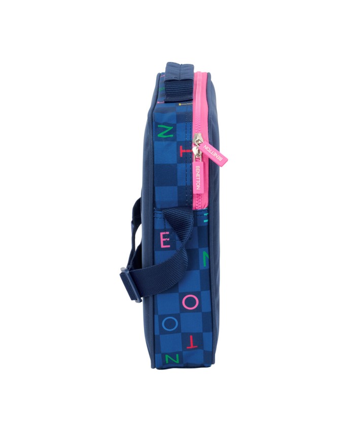 Zaino Scuola Benetton Damero Blu Marino 38 x 28 x 6 cm Zaino Scuola Benetton Damero Blu Marino 38 x 28 x 6 cm