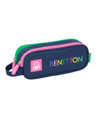 Portaoggetti Doppio Benetton Damero Blu Marino 21 x 8 x 6 cm Portaoggetti Doppio Benetton Damero Blu Marino 21 x 8 x 6 cm