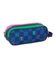 Portaoggetti Doppio Benetton Damero Blu Marino 21 x 8 x 6 cm Portaoggetti Doppio Benetton Damero Blu Marino 21 x 8 x 6 cm