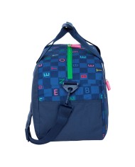 Borsa da Palestra Benetton Damero Blu Marino 50 x 26 x 20 cm