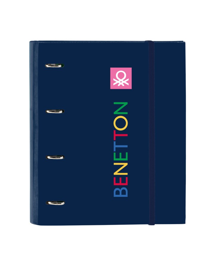 Raccoglitore ad anelli Benetton Damero Blu Marino 27 x 32 x 3.5 cm Raccoglitore ad anelli Benetton Damero Blu Marino 27 x 32 x 3.5 cm