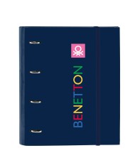 Raccoglitore ad anelli Benetton Damero Blu Marino 27 x 32 x 3.5 cm Raccoglitore ad anelli Benetton Damero Blu Marino 27 x 32 x 3.5 cm