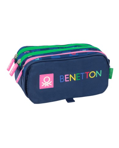 Necessaire Benetton Damero Blu Marino 21,5 x 10 x 8 cm Necessaire Benetton Damero Blu Marino 21,5 x 10 x 8 cm