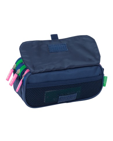 Necessaire Benetton Damero Blu Marino 21,5 x 10 x 8 cm Necessaire Benetton Damero Blu Marino 21,5 x 10 x 8 cm