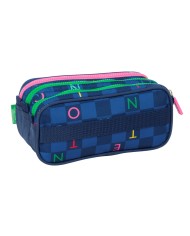 Necessaire Benetton Damero Blu Marino 21,5 x 10 x 8 cm Necessaire Benetton Damero Blu Marino 21,5 x 10 x 8 cm