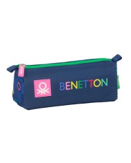 Portaoggetti Triplo Benetton Damero Blu Marino 22 x 12 x 3 cm