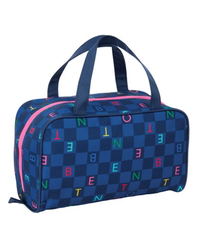 Necessaire da Viaggio Benetton Damero Blu Marino 31 x 14 x 19 cm Necessaire da Viaggio Benetton Damero Blu Marino 31 x 14 x 19 cm
