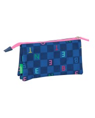 Portaoggetti Triplo Benetton Damero Blu Marino 22 x 12 x 3 cm Portaoggetti Triplo Benetton Damero Blu Marino 22 x 12 x 3 cm