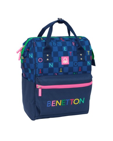 Zaino Scuola Benetton benetton Blu Marino 27 x 40 x 19 cm Zaino Scuola Benetton benetton Blu Marino 27 x 40 x 19 cm