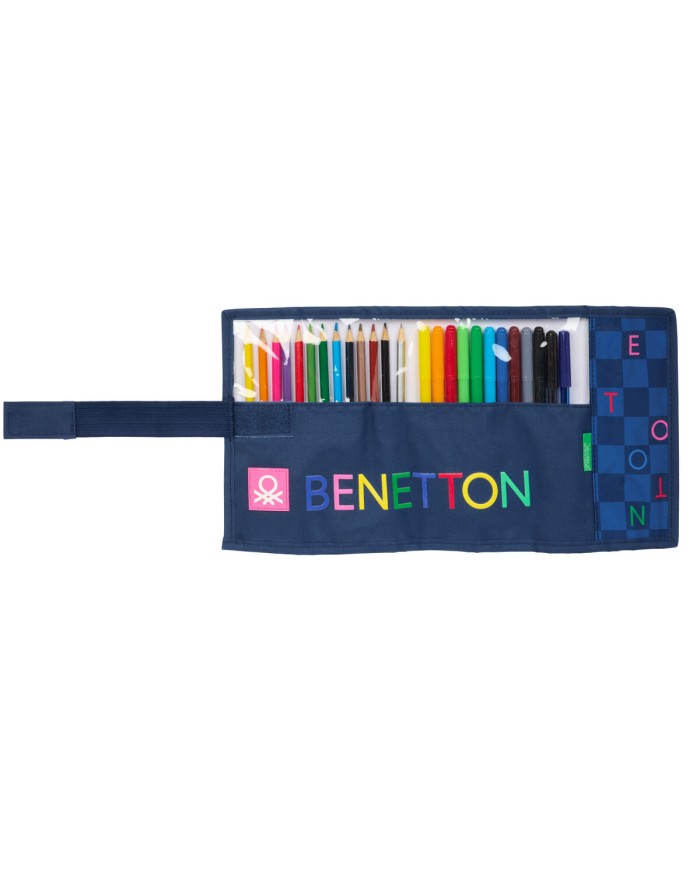 Necessaire Benetton Damero Blu Marino 7 x 20 x 7 cm 27 Pezzi Necessaire Benetton Damero Blu Marino 7 x 20 x 7 cm 27 Pezzi