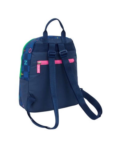 Zaino Benetton Damero Blu Marino 25 x 30 x 13 cm