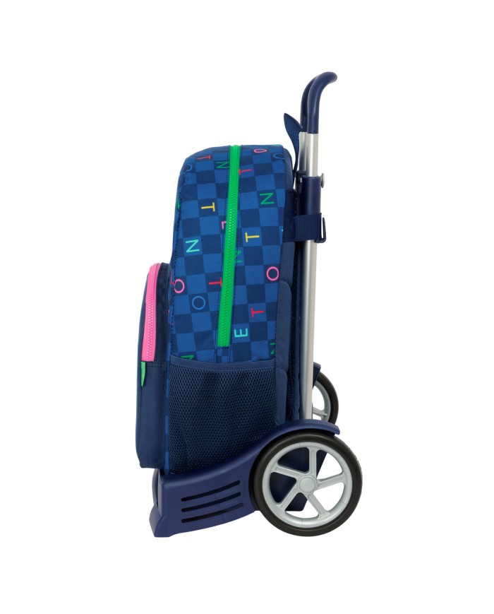 Trolley per la Scuola Benetton Damero Blu Marino 30 x 46 x 14 cm Trolley per la Scuola Benetton Damero Blu Marino 30 x 46 x 14 cm