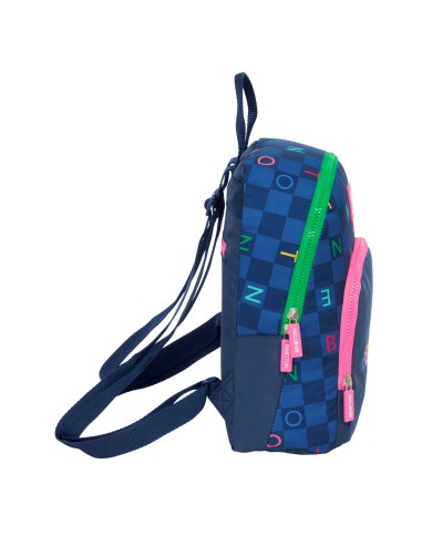 Zaino Benetton Damero Blu Marino 25 x 30 x 13 cm