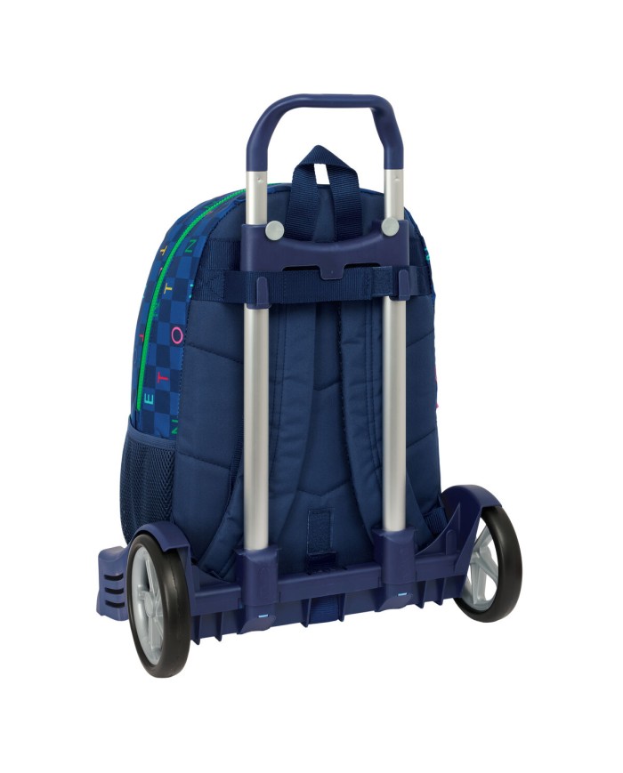 Trolley per la Scuola Benetton Damero Blu Marino 30 x 46 x 14 cm Trolley per la Scuola Benetton Damero Blu Marino 30 x 46 x 14 cm