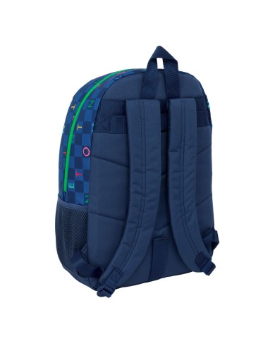 Zaino Scuola Benetton Damero Blu Marino 30 x 46 x 14 cm Zaino Scuola Benetton Damero Blu Marino 30 x 46 x 14 cm