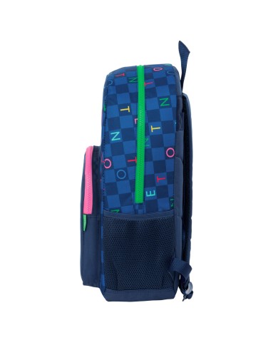 Zaino Scuola Benetton Damero Blu Marino 30 x 46 x 14 cm Zaino Scuola Benetton Damero Blu Marino 30 x 46 x 14 cm