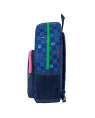 Zaino Scuola Benetton Damero Blu Marino 30 x 46 x 14 cm Zaino Scuola Benetton Damero Blu Marino 30 x 46 x 14 cm