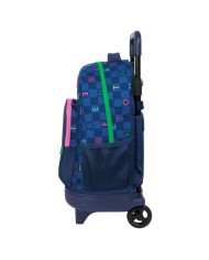 Trolley per la Scuola Benetton Damero Blu Marino 33 x 45 x 22 cm Trolley per la Scuola Benetton Damero Blu Marino 33 x 45 x 22 cm