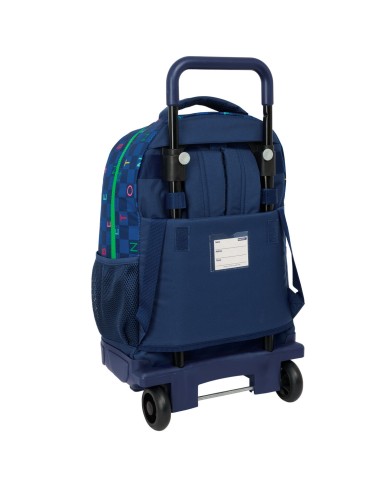 Trolley per la Scuola Benetton Damero Blu Marino 33 x 45 x 22 cm Trolley per la Scuola Benetton Damero Blu Marino 33 x 45 x 22 cm