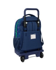 Trolley per la Scuola Benetton Damero Blu Marino 33 x 45 x 22 cm Trolley per la Scuola Benetton Damero Blu Marino 33 x 45 x 22 cm