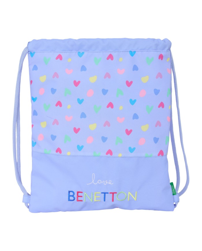 Zainetto con Cordini Benetton Lila Lilla 35 x 40 x 1 cm