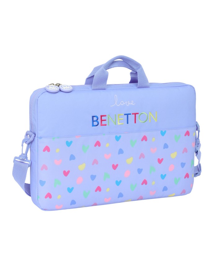 Valigetta per Portatile Benetton Lila Lilla 40 x 27 x 4 cm Valigetta per Portatile Benetton Lila Lilla 40 x 27 x 4 cm