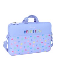 Valigetta per Portatile Benetton Damero Blu Marino 40 x 27 x 4 cm