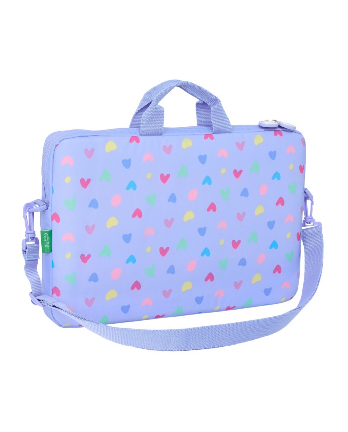 Valigetta per Portatile Benetton Lila Lilla 40 x 27 x 4 cm Valigetta per Portatile Benetton Lila Lilla 40 x 27 x 4 cm
