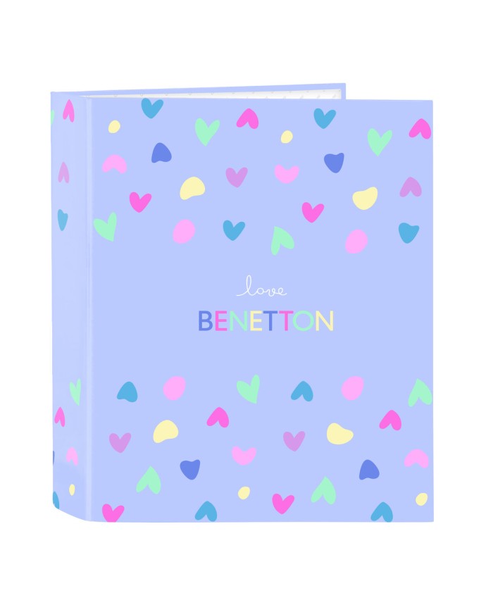 Raccoglitore ad anelli Benetton Lila Lilla A4 27 x 33 x 6 cm