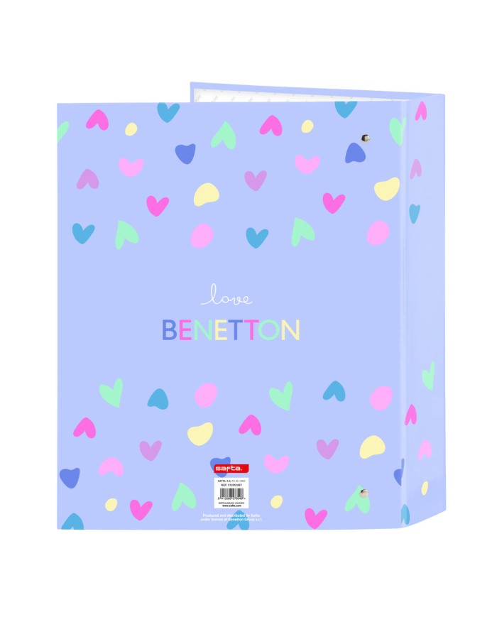 Raccoglitore ad anelli Benetton Lila Lilla A4 27 x 33 x 6 cm
