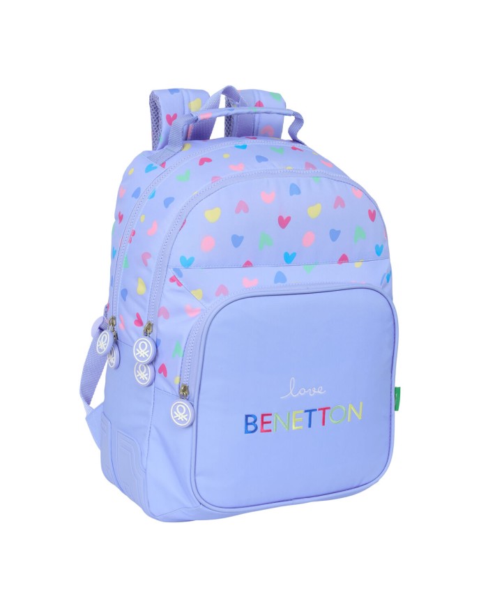 Zaino Scuola Benetton Lila Lilla 32 x 42 x 15 cm Zaino Scuola Benetton Lila Lilla 32 x 42 x 15 cm