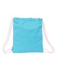 Zainetto con Cordini Benetton Unique Rosa Turchese 35 x 40 x 1 cm Zainetto con Cordini Benetton Unique Rosa Turchese 35 x 40 x 1 cm