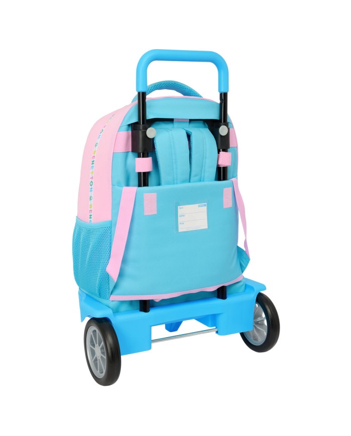 Trolley per la Scuola Benetton Unique Rosa Turchese 33 x 45 x 22 cm Trolley per la Scuola Benetton Unique Rosa Turchese 33 x 45 x 22 cm