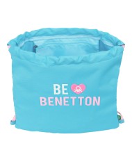 Zainetto con Cordini Benetton Unique Rosa Turchese 35 x 40 x 1 cm Zainetto con Cordini Benetton Unique Rosa Turchese 35 x 40 x 1 cm